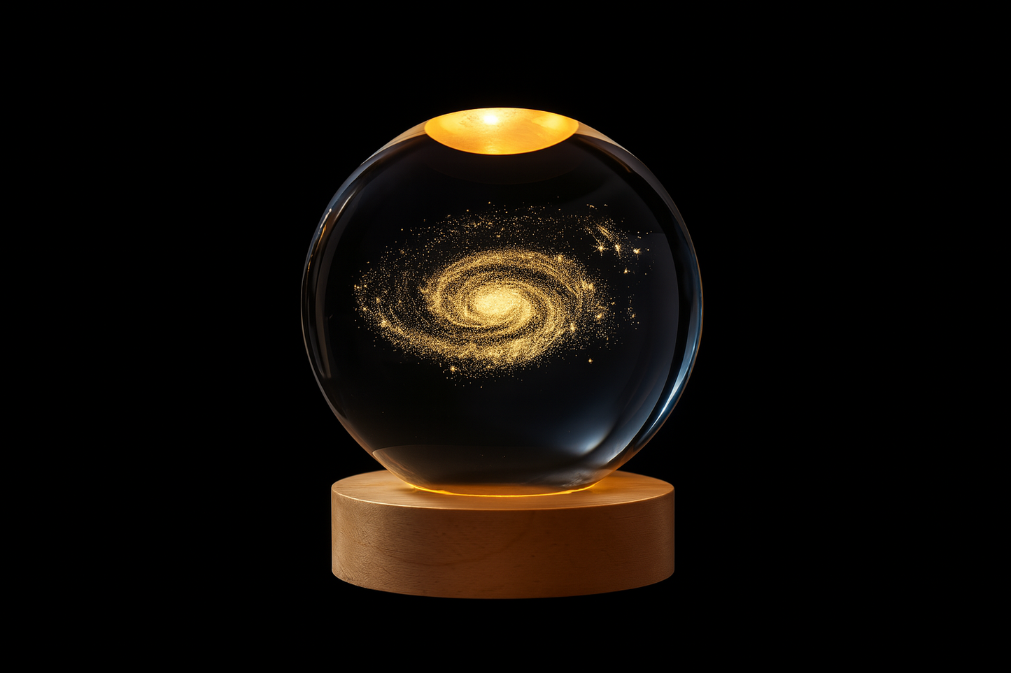 Veilleuse boule de cristal Galaxie