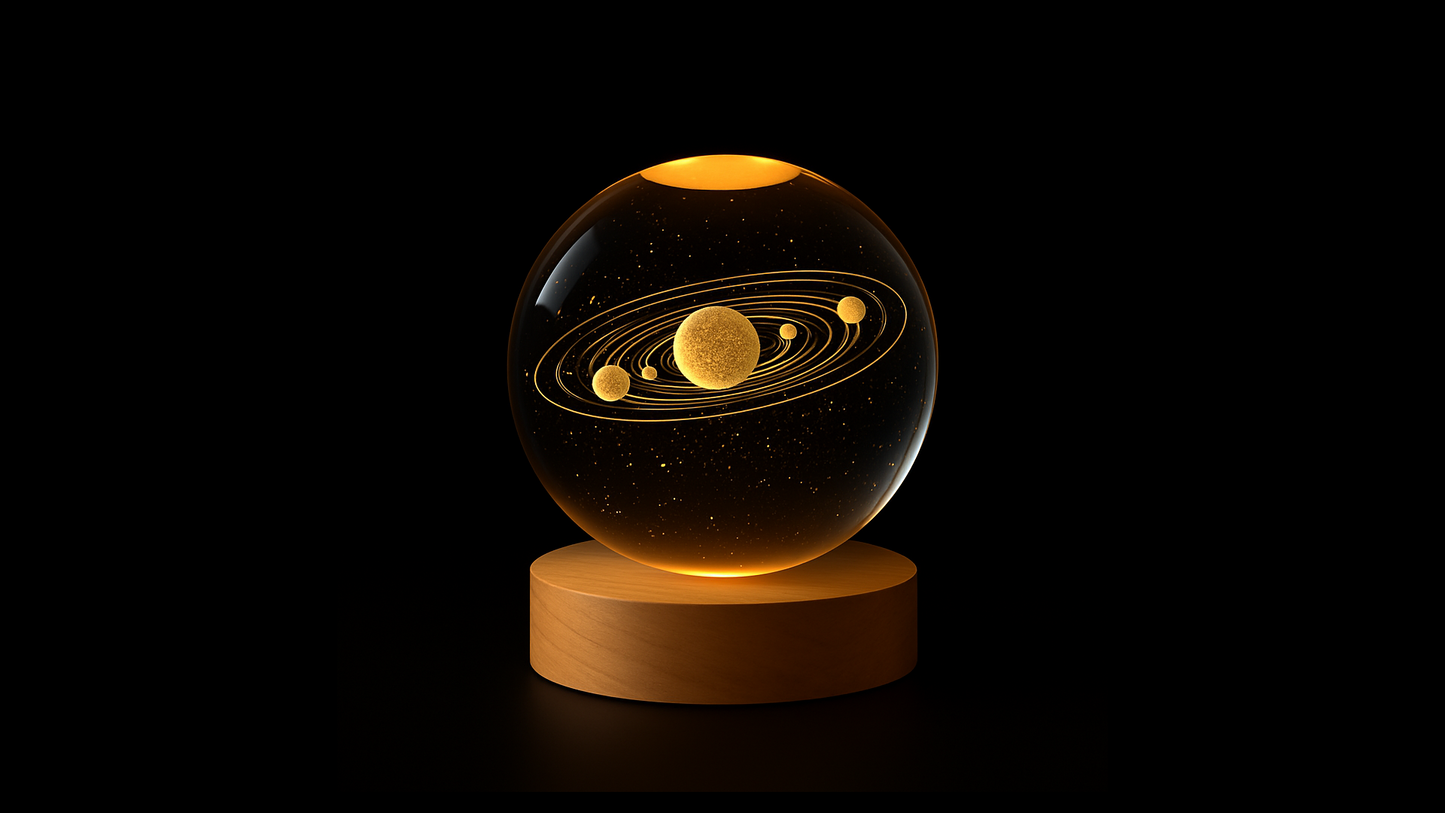 Veilleuse Boule de cristal Système solaire