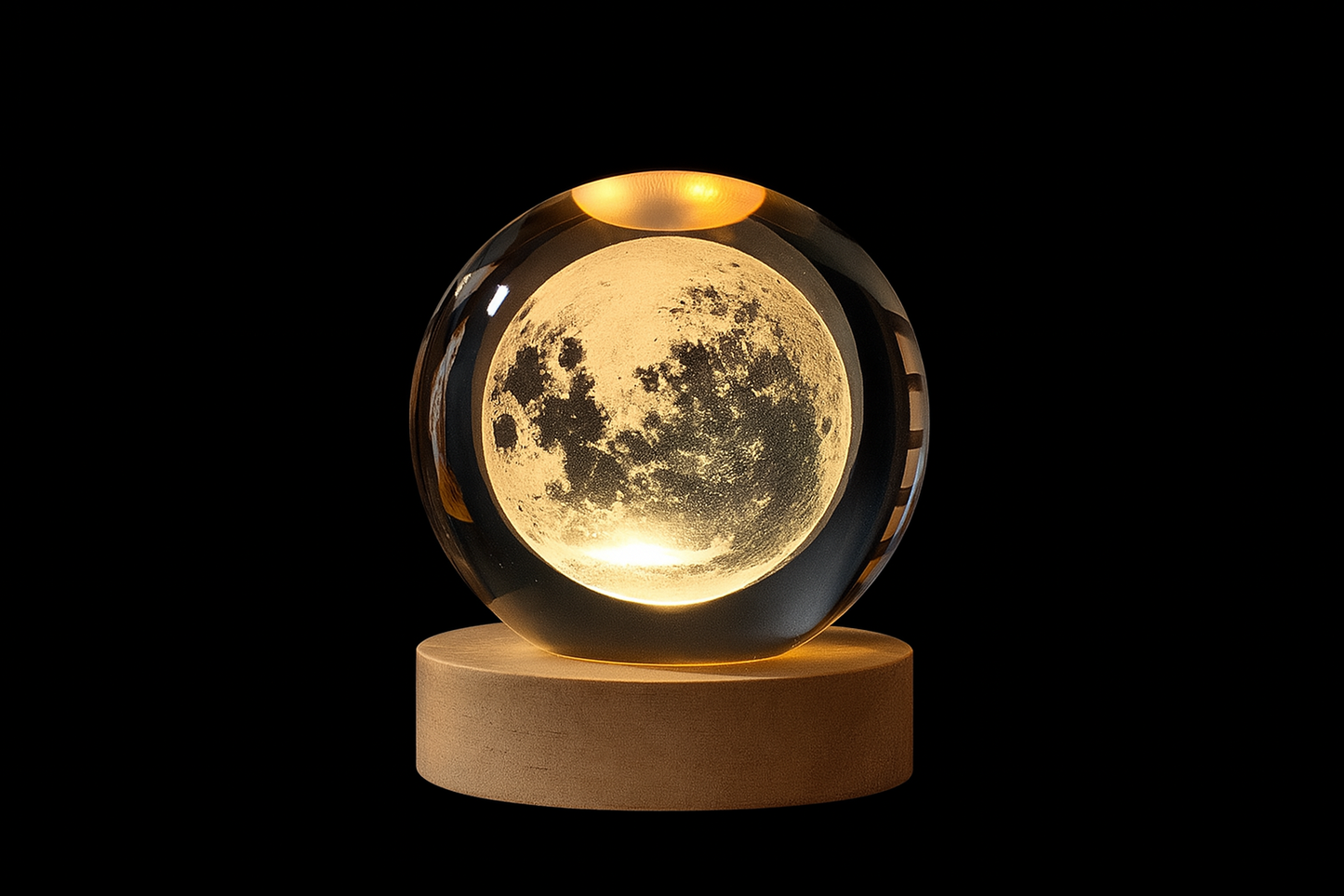 Veilleuse boule de cristal Lune